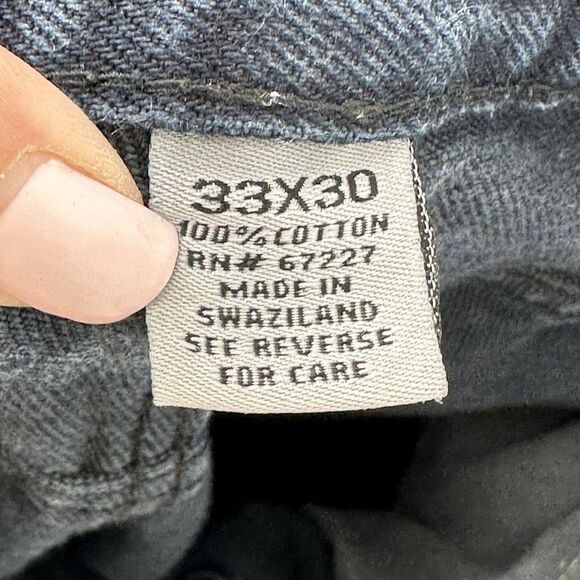 Open Trails Jeans Mens Size 33x30 Dark Wash Straight Leg 100% Cotton Blue Denim - Picture 6 of 6